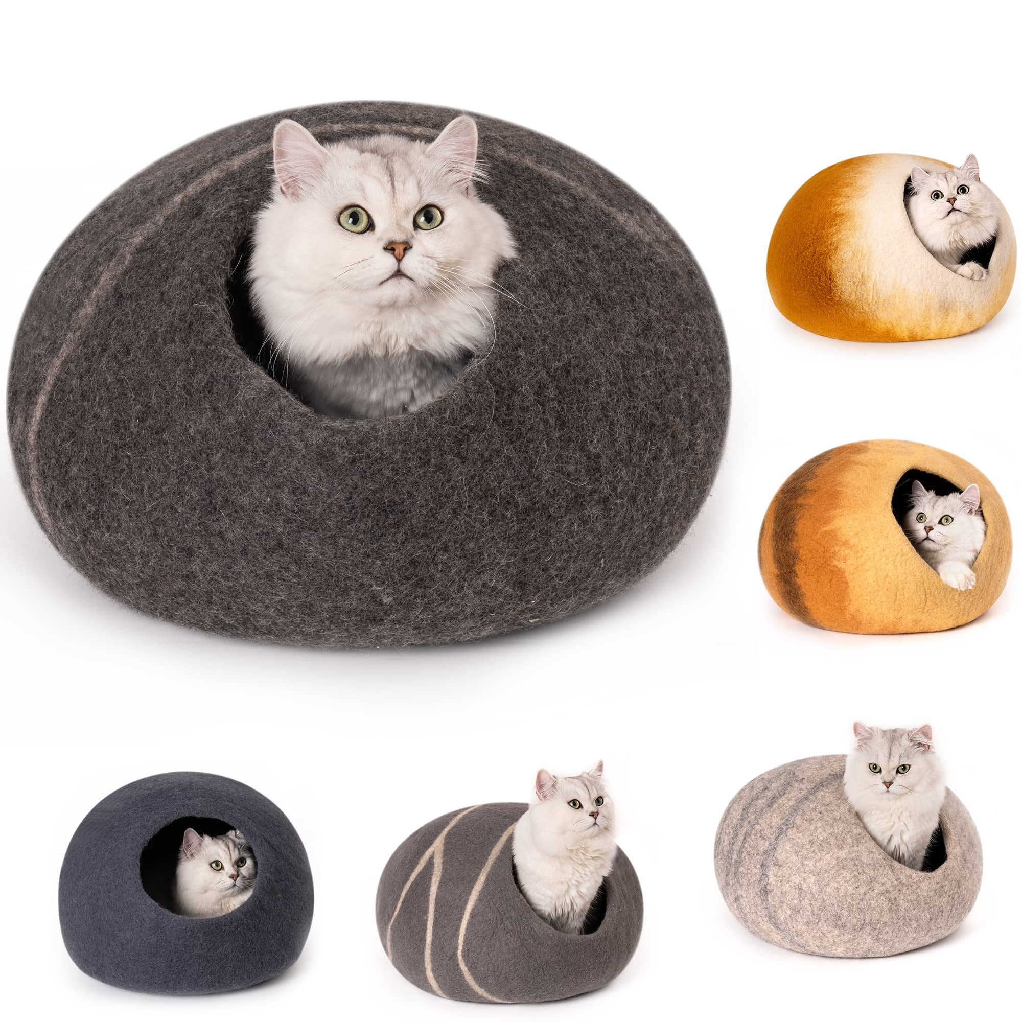 Felted wool cat bed hot sale