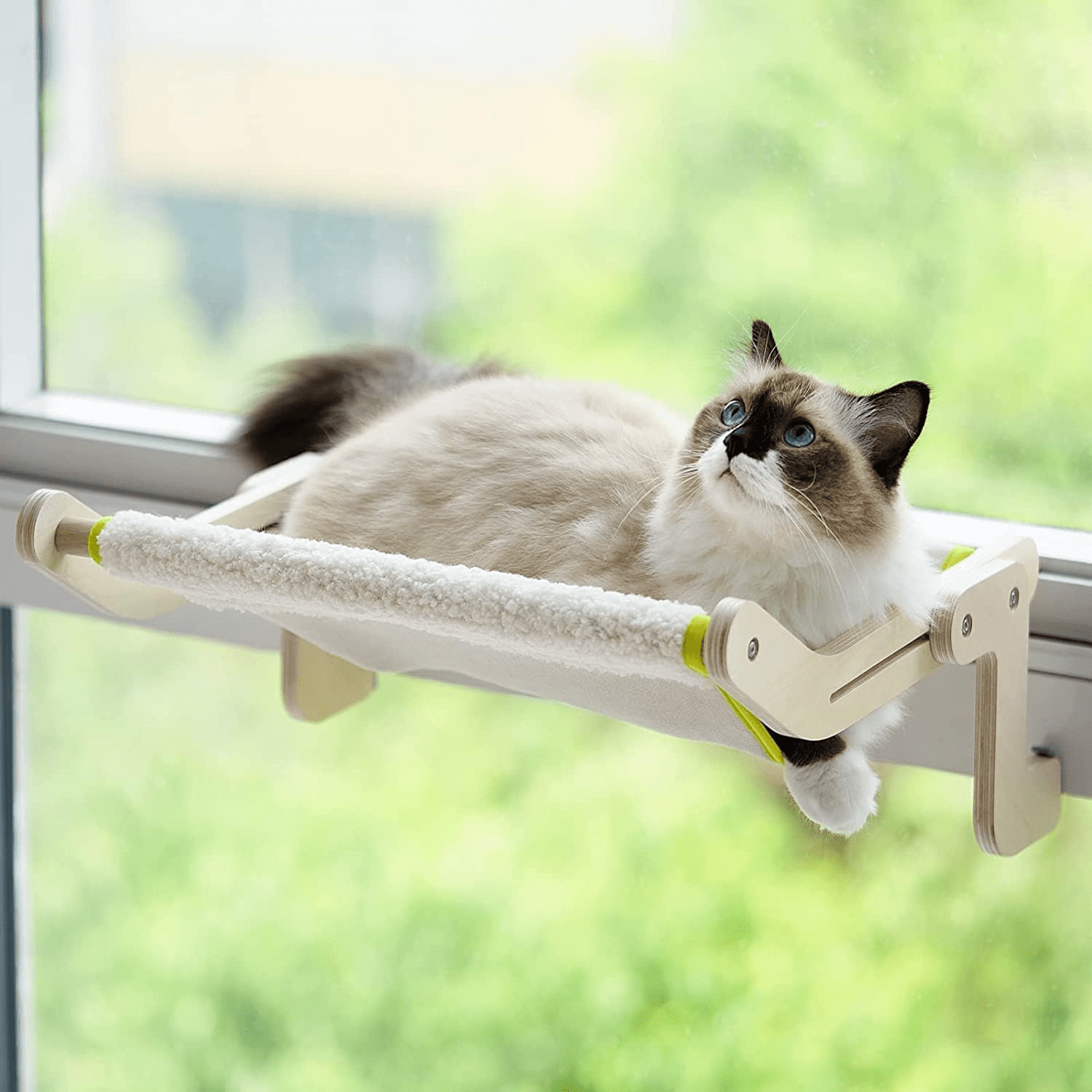 Cat Radiator Hamock MEWOOFUN Cat Hammock - Radiator & Window Dual-use, Adjustable Wooden ...