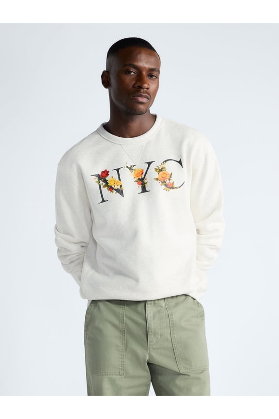 Men's New York Graphic Cotton Sweatshirt, Sizes S-2XL