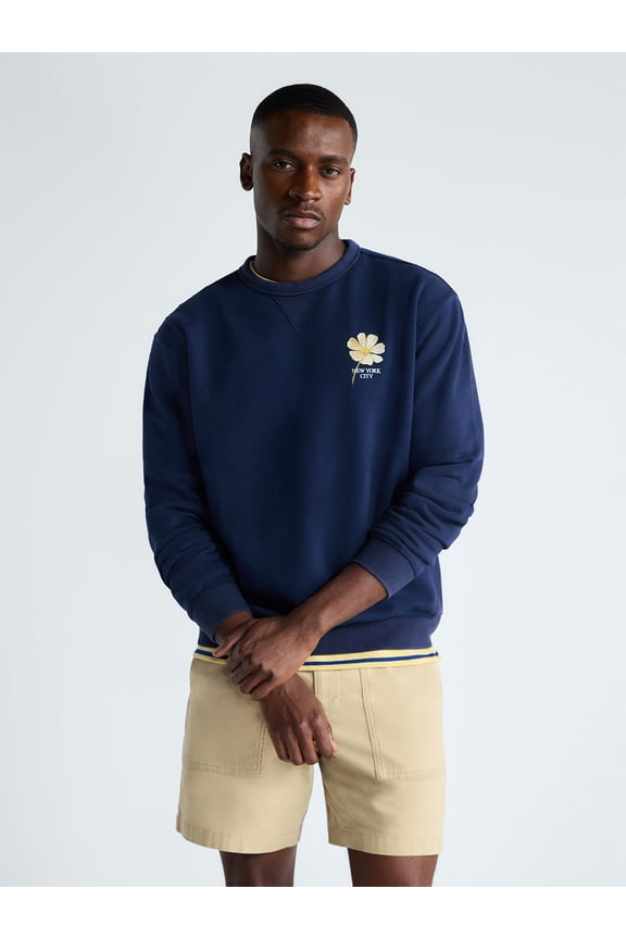 Men's New York Graphic Cotton Sweatshirt, Sizes S-2XL