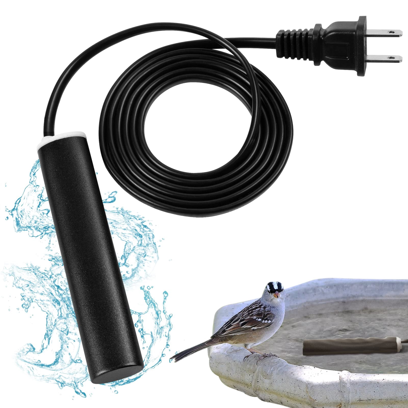 MEWTOGO Bird Bath Heater for Outdoors in Winter - 48 W Submersible ...