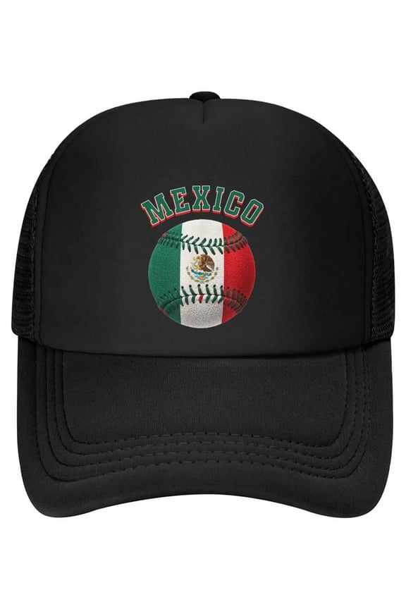 MEX Mexican Flag Béisbol Team Gear Mexico Baseball Player MX Print Baseball Cap