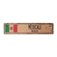 thumbnail image 1 of MEXICALI MEXICO Vintage Plastic Street Sign Mexican flag city country road wall gift | Indoor/Outdoor | 24" Wide, 1 of 4