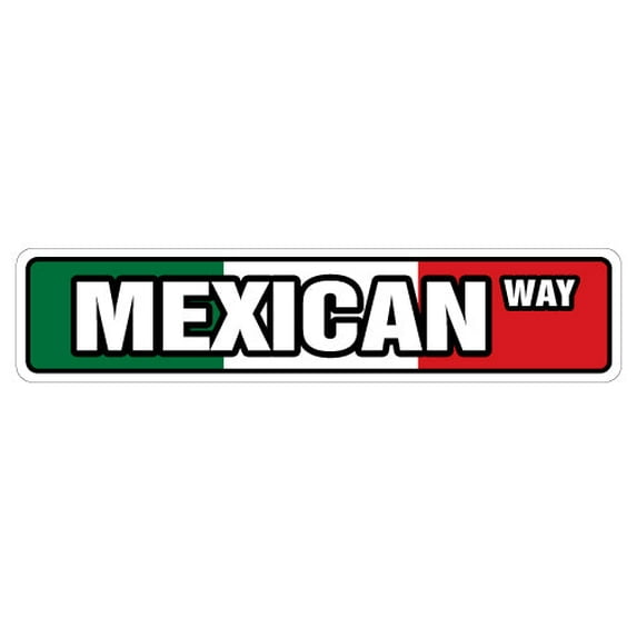 MEXICAN FLAG Street Sign mexico mexicana flags restaurant food | Indoor/Outdoor | 36" Wide