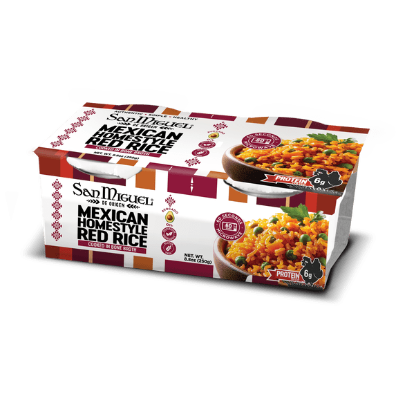 Mexican Homestyle Red Rice Cup, Microwaveable Rice Cups, Ready to Serve Rice with Tomato & Vegetables, Instant Rice Cup, Heat and Eat, Pack of 8