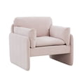 thumbnail image 1 of MEXIYA Gabrielle Modern Pink Textured Velvet Upholstered Accent Chair Living Room Chairs with Soft Cushion, 1 of 6