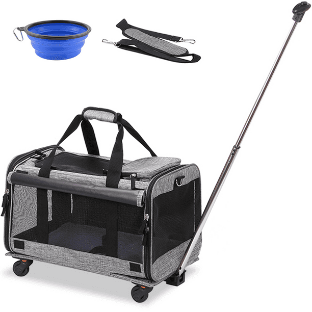 Dog carrier wheels airline approved hot sale