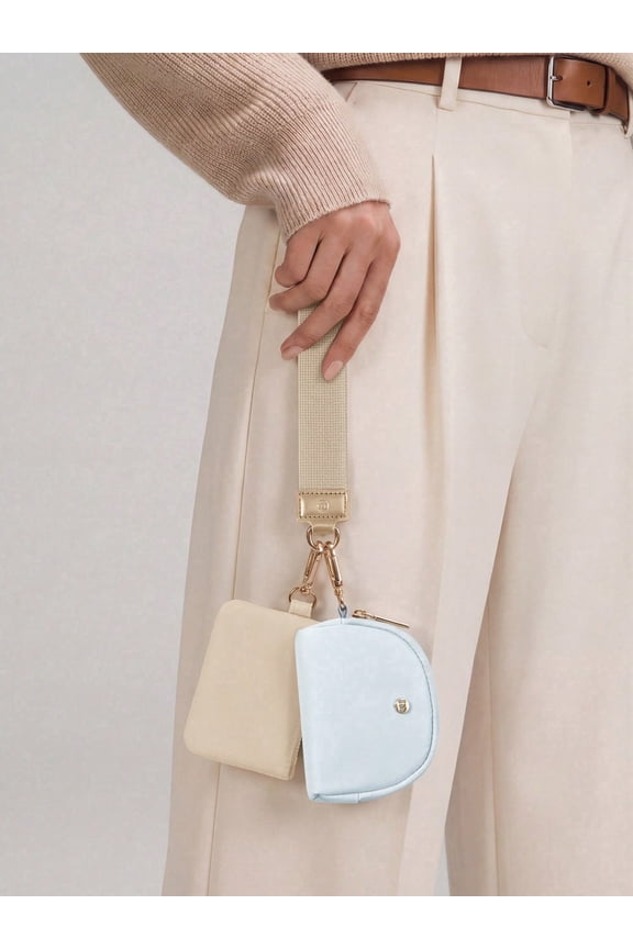 Mini Zip Around Wristlet Wallets for Women -KeyChain Wallet with Detachable Dual Pouch Wristlet -Key Chain Coin Purse Small Wallets