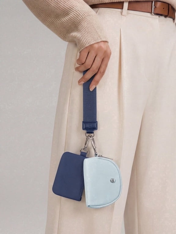 Mini Zip Around Wristlet Wallets for Women -KeyChain Wallet with Detachable Dual Pouch Wristlet -Key Chain Coin Purse Small Wallets