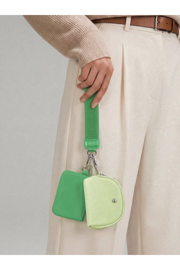 Mini Zip Around Wristlet Wallets for Women -KeyChain Wallet with Detachable Dual Pouch Wristlet -Key Chain Coin Purse Small Wallets