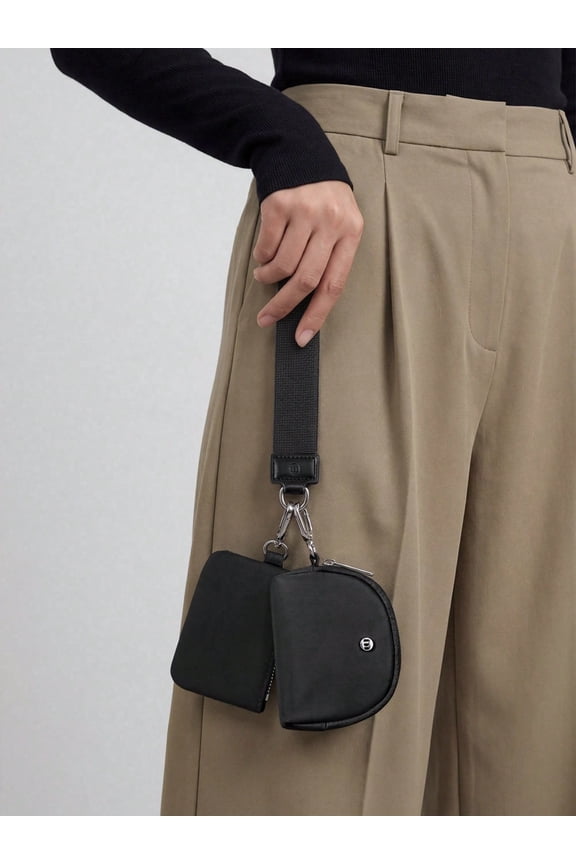 Mini Zip Around Wristlet Wallets for Women -KeyChain Wallet with Detachable Dual Pouch Wristlet -Key Chain Coin Purse Small Wallets