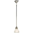 thumbnail image 1 of MEYDA 129072 5 in. Square Bungalow White Alabaster Swirl 1 Light Mini Pendant, 1 of 7