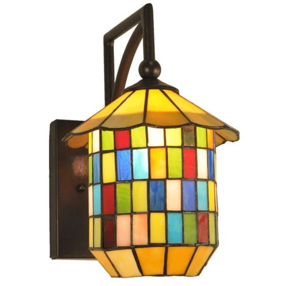 MEYDA 132717 7.5 in. W Meyer Panel Lantern Sconce
