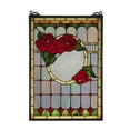thumbnail image 1 of MEYDA 119443 14 in. W x 20 in. H Morgan Rose Stained Glass Window, 1 of 2