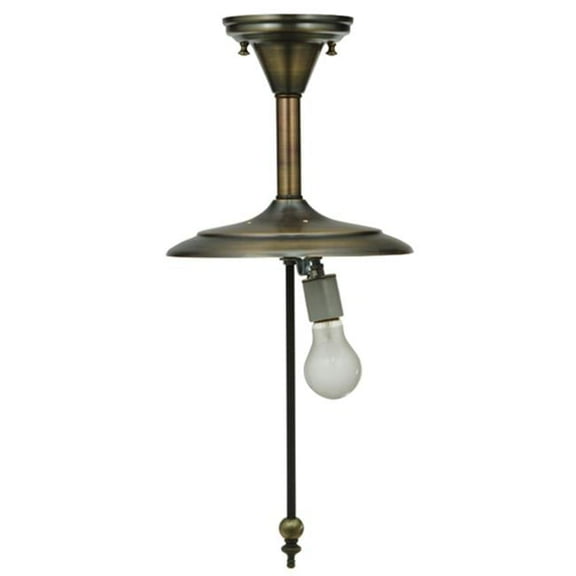 MEYDA M80-1 Hardware 10in. W 22in. H x 10in. W Shade Medium/A19 Bulb Type 40 Max Watt