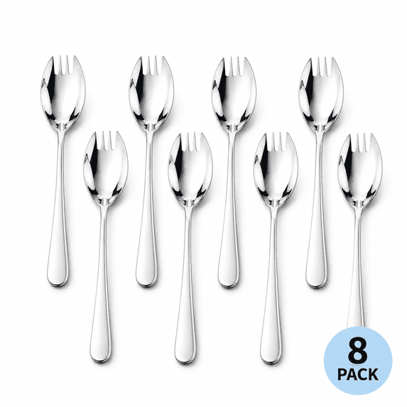 MORAVE, Food-Grade Stainless Steel Sporks, 8-Pack, 7.4 inches long ...