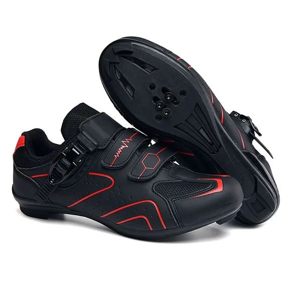 MEYSE Professional Men‘s Cycling Shoes for Mountain Bike Racing - SPD Cleat Compatible Breathable Sport Sneakers for Outdoor Ridding