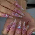 thumbnail image 1 of MEYSE Y2K Goth Kawaii Press On Nails - Edgy Punk Acrylic Fake Nails with 3D Sweet Gothic Nail Art Designs, 1 of 5