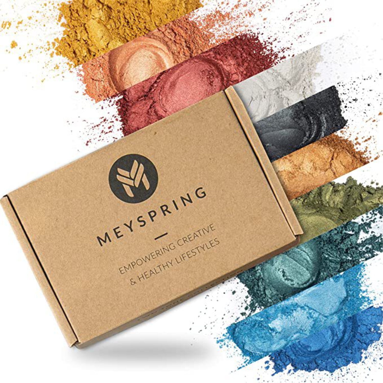 MEYSPRING Two Tone Collection Mica Pigment Powder for Epoxy Resin Art Multicolor Sample Set 100 gm