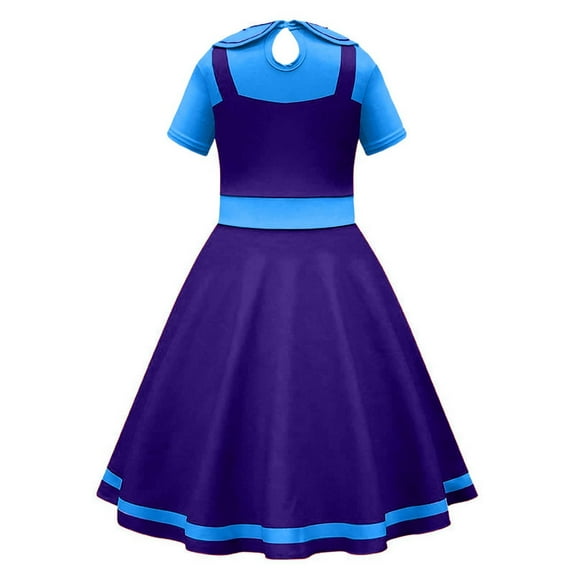 MEZZALL 1950s Kids Poodle Dress Sundress Retro Dresses, Blue, 18-24 Months