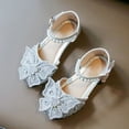 thumbnail image 1 of MEZZALL 2026 New Bowknot Pearl Sandals Children Butterfly Closed Toe Princess Shoes For Girls Daily Fashion Classic Kids Everyday Solid Color Beach Sweet Retro Toddler Footwear, 1 of 3