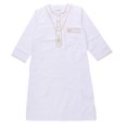 thumbnail image 1 of MEZZALL Arabic Thobe Retro Thobe Long Sleeve Kaftan Crew Robe National Clothes Teenage Boys Long Sleeve Embroidered Robe Set Arab Children Wear Robe Versatile, 9-10 Years, 1 of 5