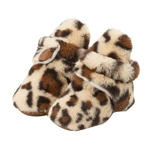 MEZZALL Autumn Winter Baby Shoes Leopard Printed Soft Sole Walking Shoes For Baby Socks Shoes Boots Newborn Leisure Prewalker