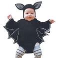 thumbnail image 1 of MEZZALL Baby Bat My 1st Halloween Onesie Baby Boy Girl Black Bat Long Sleeve O-Neck Romper Bodysuit Onesie With Hats Sweet Clothes, 1 of 4