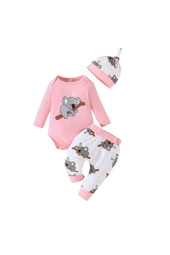 Baby Boy Clothes Outfits Cartoon Prined Romper Pants Set Baby Boy Clothing 0 3 6 9 12 18 Months