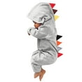 thumbnail image 1 of MEZZALL Baby Boy Girls Dinosaur Style Patchwork Romper Jumpsuit Playsiut Comfort Dailywear, Grey, 12-18 Months, 1 of 6