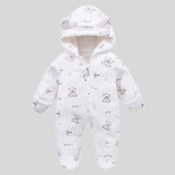 MEZZALL Baby Boys Bodysuit Onesie Winter Home Wears Warm Romper Jumpsuit Cozy Soft Playwear Toddler Adorable Long Sleeve O-Neck Spring Child One-Pieces