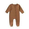 thumbnail image 1 of MEZZALL Baby Boys Bodysuits Soft Footed Pajamas With Snap Buttons For Toddler 1-12 Months Warm Winter Fall Jumpsuit Onesie Breathable, 1 of 9
