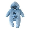 thumbnail image 1 of MEZZALL Baby Boys Dinosaur Romper Jumpsuit O-neck With Hooded Embroidery Soft Comfortable Outfits For Toddler 3-24 Months Casual Playwear Winter Fall Dailywear Birthday / 18-24 Months, 1 of 8