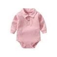 thumbnail image 1 of MEZZALL Baby Boys Girls Solid Color Long Sleeve Lapel Bodysuit One-Pieces O-Neck Onesie Toddler Daily Wear Trendy / 18-24 Months, 1 of 3
