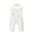 thumbnail image 1 of MEZZALL Baby Boys Romper Jumpsuit O-neck Casual Sleeveless Lace Playsuit For Toddler 0-24 Months Summer Outfits Soft Breathable Comfortable Infants Dailywear Holiday / 12-18 Months, 1 of 9