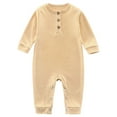 thumbnail image 1 of MEZZALL Baby Clothing Long Sleeve O-Neck Jumpsuits Long Baby Onesie Autumn Solid Color One-Pieces 0-12M Birthday Toddler Child Dailywear, 1 of 3