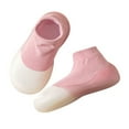 thumbnail image 1 of MEZZALL Baby Girl Shoes Rubber Sole Non- Indoor Slipper First Walking Floor Shoes With Cute Bows Baby Shoes Cute Toddler Footwear, Hot Pink, 3-3.5 Years, 1 of 3