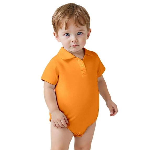 MEZZALL Baby Girls Bodysuit Casual Summer Outfit Basic Solid Color Short Sleeve Romper For Beach School Party Toddler Clothes 3 24 Months Trendy Baby Wear
