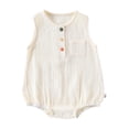 thumbnail image 1 of MEZZALL Baby Girls Bodysuit One-Pieces O-Neck Onesies Summer Outfits Soft Breathable Romper For Toddler Casual Loose Fit Outfits Dailywear Leisure / 0-3 Months, 1 of 4