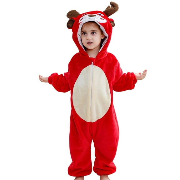 MEZZALL Baby Girls Bodysuit Onesies Winter Warm Halloween Christmas One-Pieces Cartoon Soft Comfortable Toddler Romper Jumpsuit For Everyday Boho Baby Dailywear