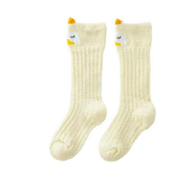 MEZZALL Baby Girls Knee High Socks Soft Breathable Summer Long Socks For Toddler Comfortable Everyday Wear Children 0-3 Birthday Cartoon Clothing