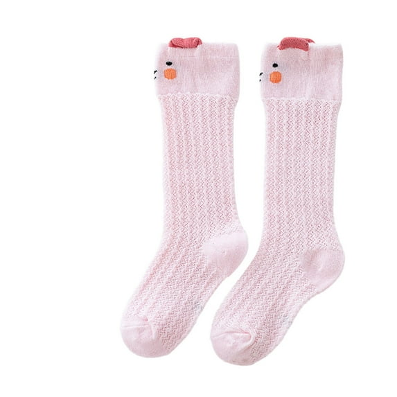MEZZALL Baby Girls Knee High Socks Soft Breathable Summer Long Socks For Toddler Comfortable Everyday Wear Children 0-3 Comfort Cartoon Clothing