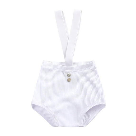 MEZZALL Baby Girls Knit Suspender Shorts Toddler Summer Casual Outfits V Back Overalls Comfortable Home Wear Dailywear Cute / 2-3 Years