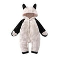 thumbnail image 1 of MEZZALL Baby Girls O-Neck Bodysuit Cartoon Onesies Winter Warm Romper Jumpsuit Soft Cute Bunny Panda Outfits Cozy Homewear Toddler Outfits Jumpsuits Breathable Clothing, 1 of 3