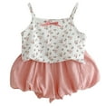 thumbnail image 1 of MEZZALL Baby Girls Summer Outfits 2PCS Sets Cute Sleeveless Printed Tops With Shorts Casual Toddler Clothes For Dailywear Leisure / 12-24 Months, 1 of 9