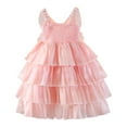 thumbnail image 1 of MEZZALL Baby Girls Tule Tutu Dress Buterfly Print Back Sudress Soft Toddler Sundress, Pink, 4-5 Years, 1 of 8