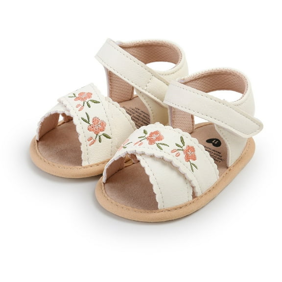 MEZZALL Baby Sandals For Girls Soft Sole Shoes Breathable Casual Walking Shoes Toddler Footwear Birthday / 0-6 Months