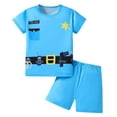 thumbnail image 1 of MEZZALL Baby Toddler Short Sleeve 2PCS Set Soft Summer Outfits With Breathable T-Shirt Tshirts Tee & Shorts, Sky Blue, 12-24 Months, 1 of 3
