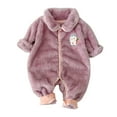 thumbnail image 1 of MEZZALL Baby Warm Bear Footie Romper Thick Jumpsuit Winter Outerwear Comfort Dailywear, , 18-24 Months, 1 of 6