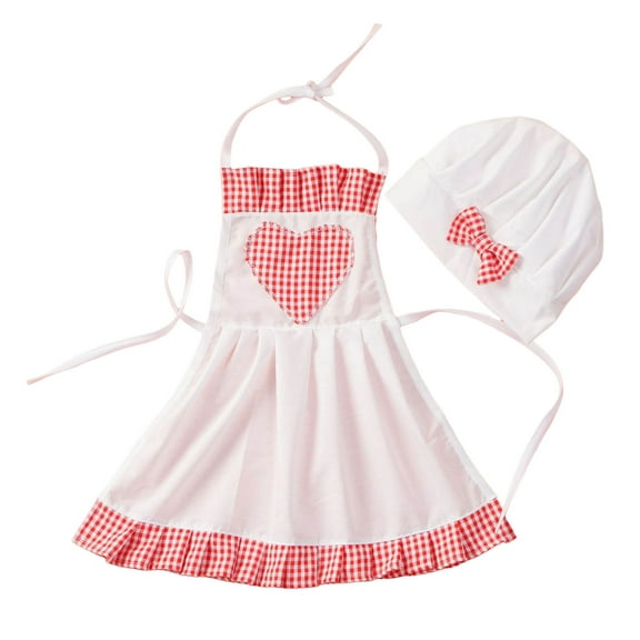 MEZZALL Baby White Chef Photography Prop Baby Photo Props Outfits Hat Apron Chef Soft Toddler Dailywear, Pink, 1-6 Months